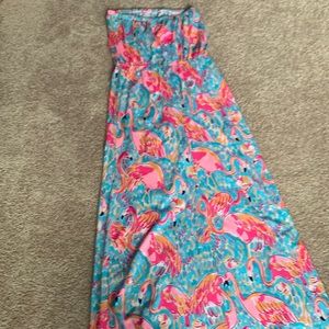 lilly pulitzer strapless dress!
